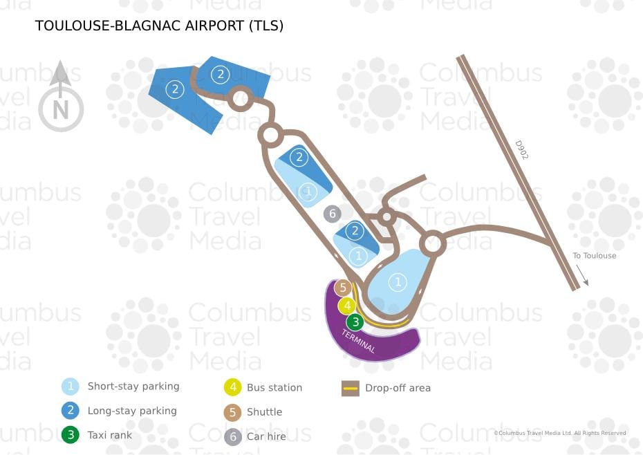 Toulouse blagnac haritası