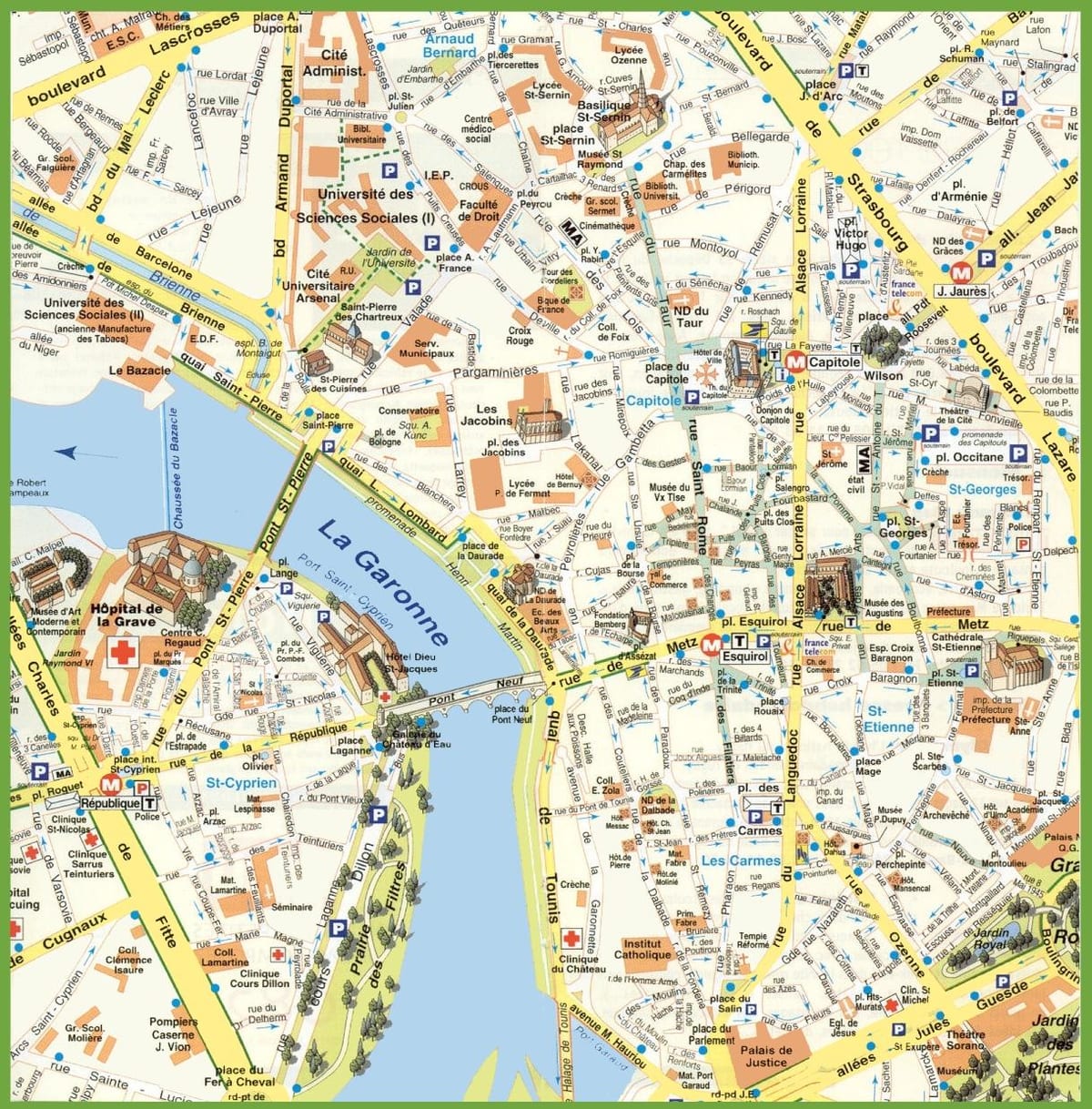 Toulouse haritası