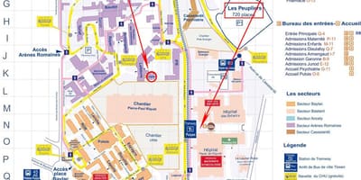 Toulouse Hastanesi harita