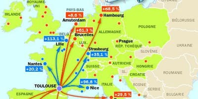 Toulouse yerler havaalanı haritası