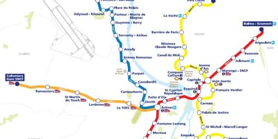 Toulouse tramvay haritası